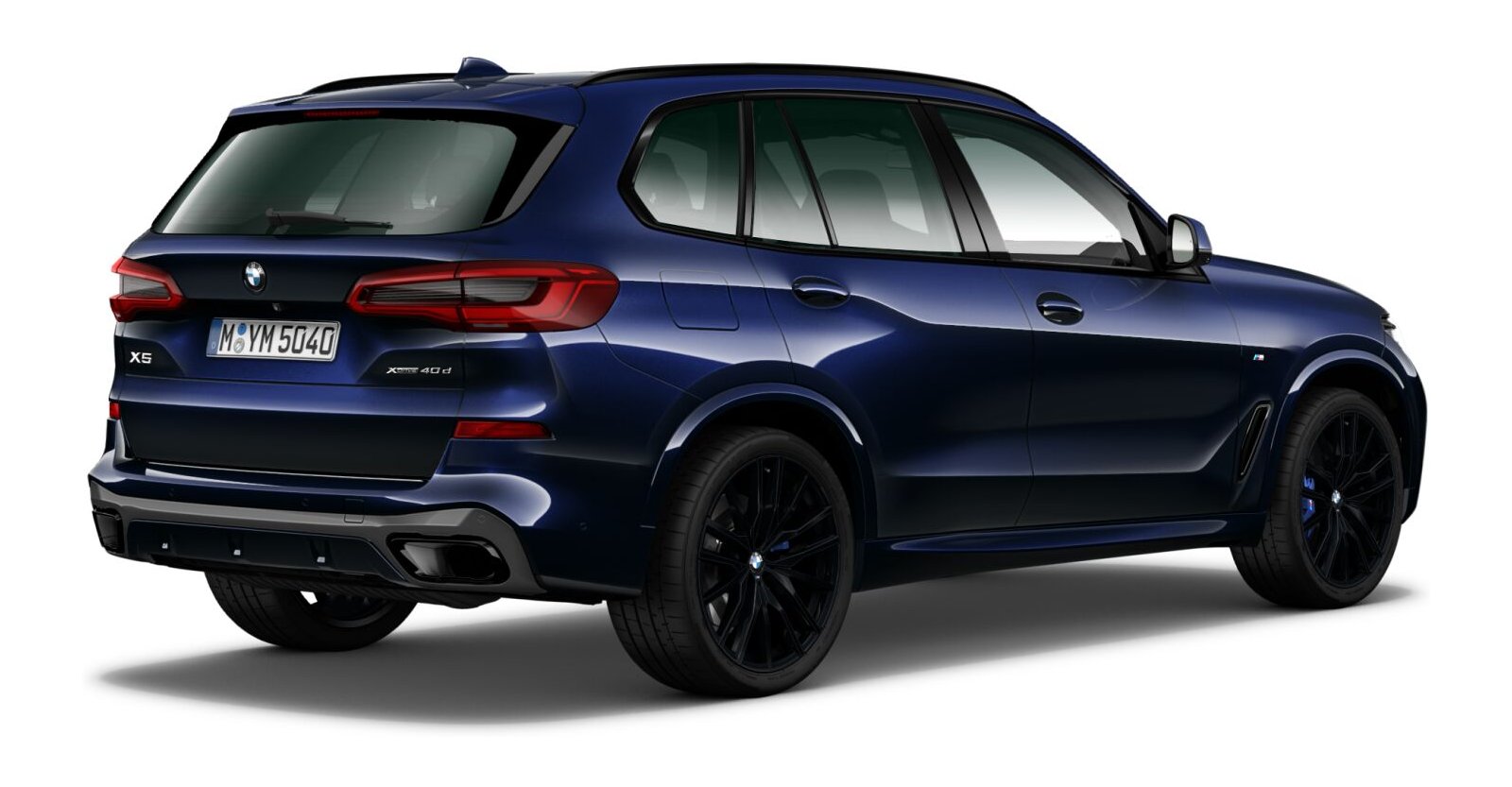 BMW BMW X in Blau von hinten BMW BMW X in Blau von hinten