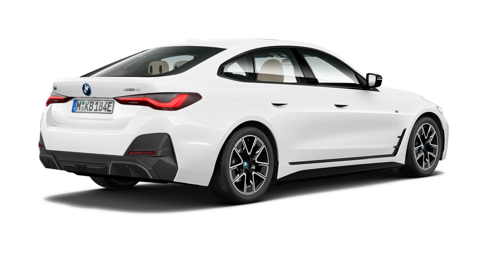 BMW BMW I in Weiß von hinten BMW BMW I in Weiß von hinten