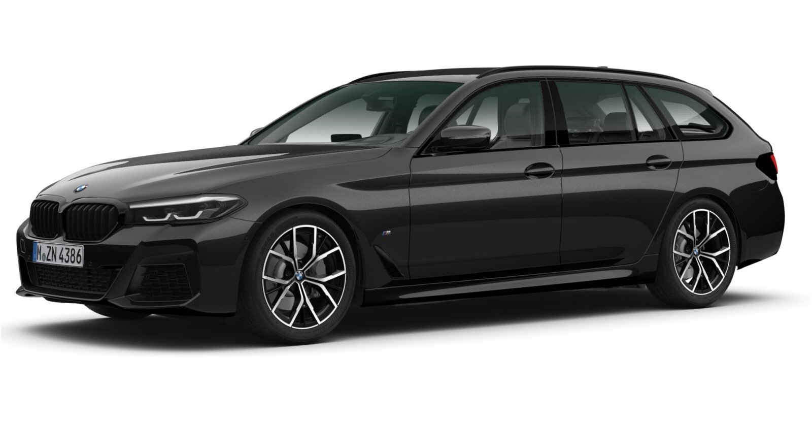 BMW BMW 5er in Schwarz von vorne BMW BMW 5er in Schwarz von vorne