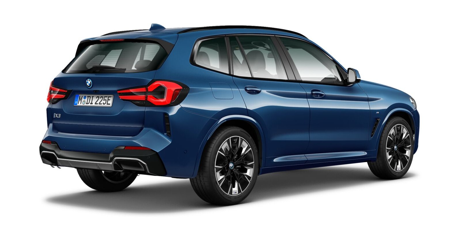 BMW BMW I in Blau von hinten BMW BMW I in Blau von hinten