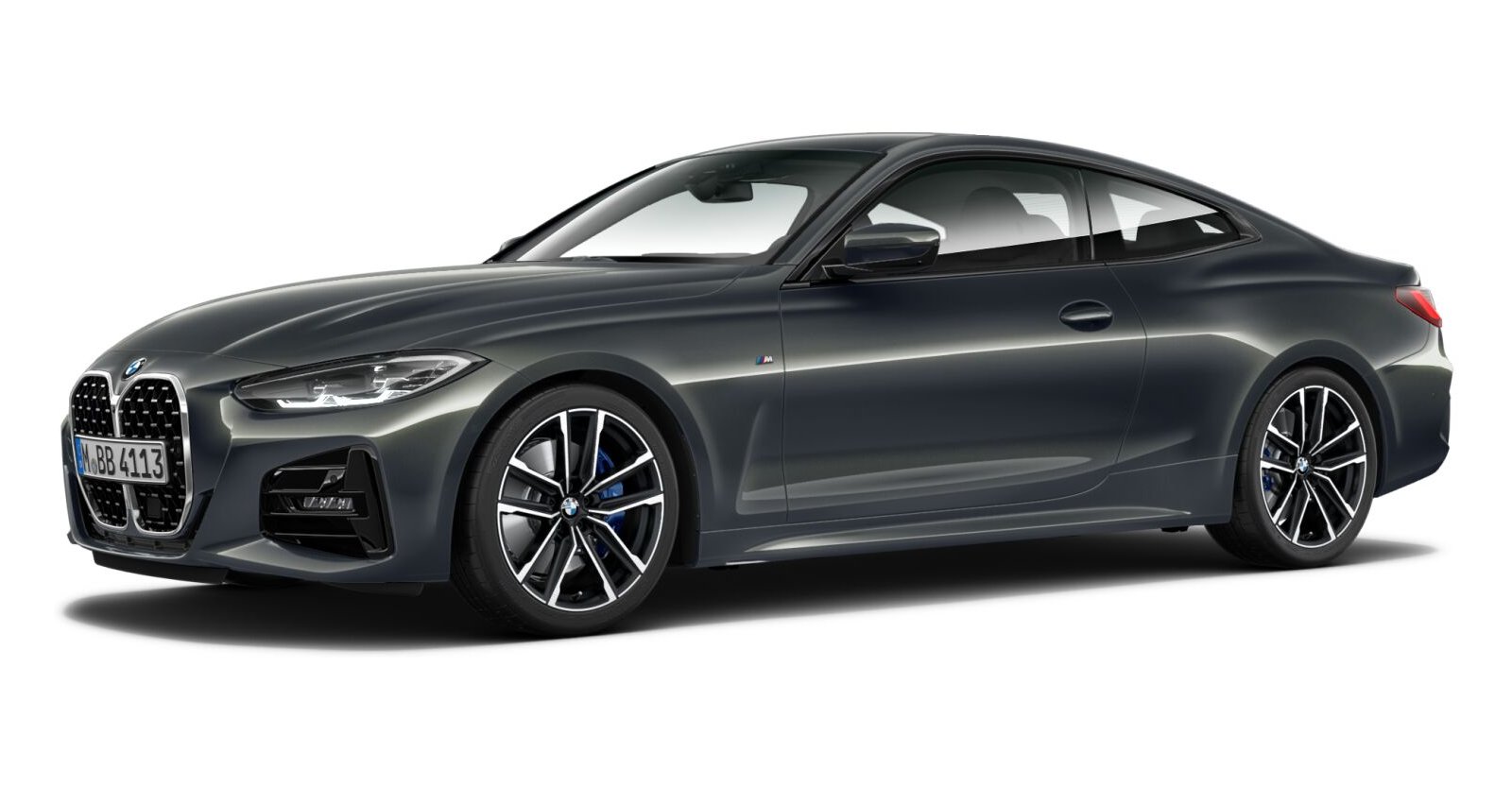 BMW 430i Coupé in Grau von vorne
