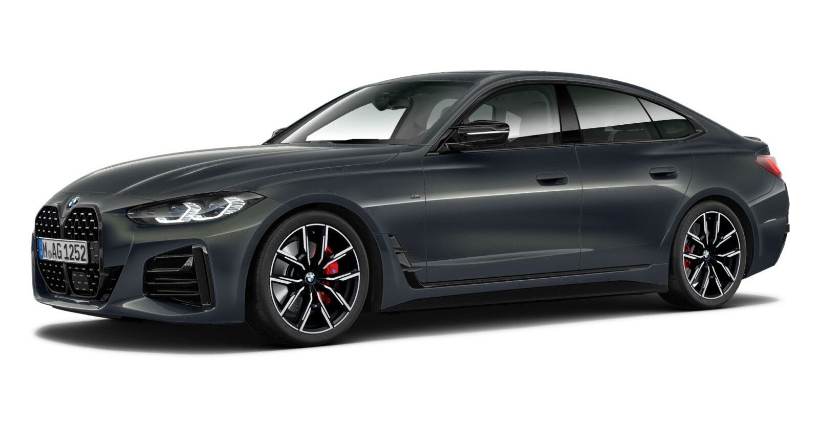 BMW M440i xDrive Gran Coupé in Grau von vorne BMW M440i xDrive Gran Coupé in Grau von vorne