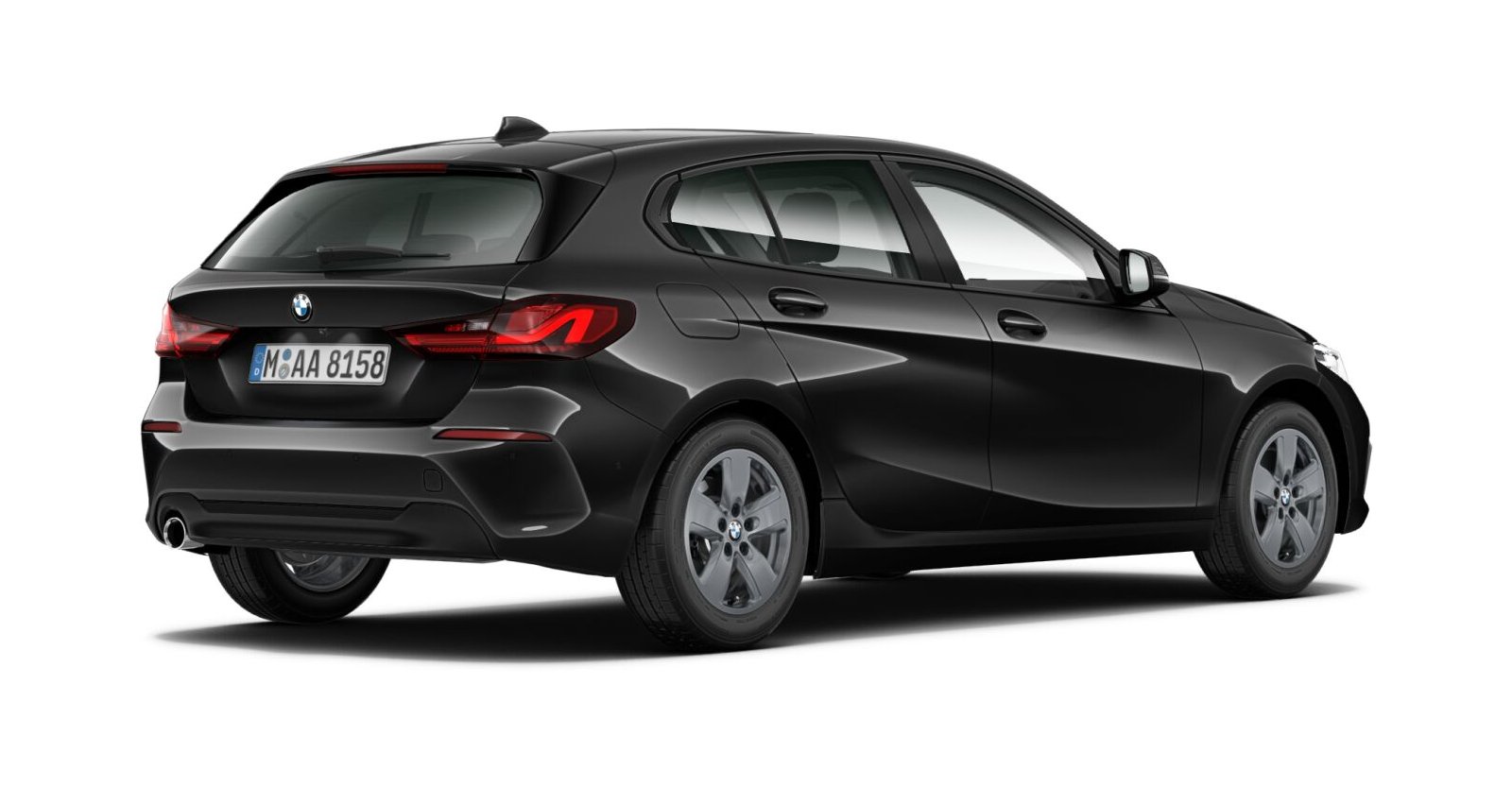 BMW BMW 1er in Schwarz von hinten BMW BMW 1er in Schwarz von hinten