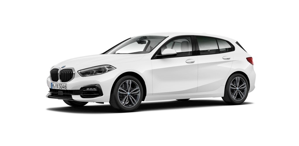BMW 118i in Weiß von vorne BMW 118i in Weiß von vorne