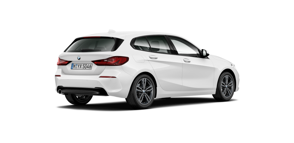 BMW BMW 1er in Weiß von hinten