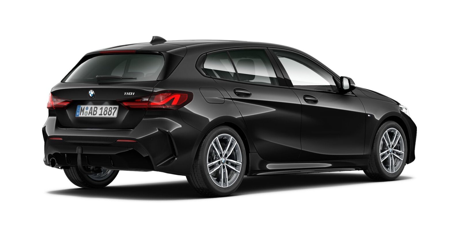 BMW BMW 1er in Schwarz von hinten BMW BMW 1er in Schwarz von hinten