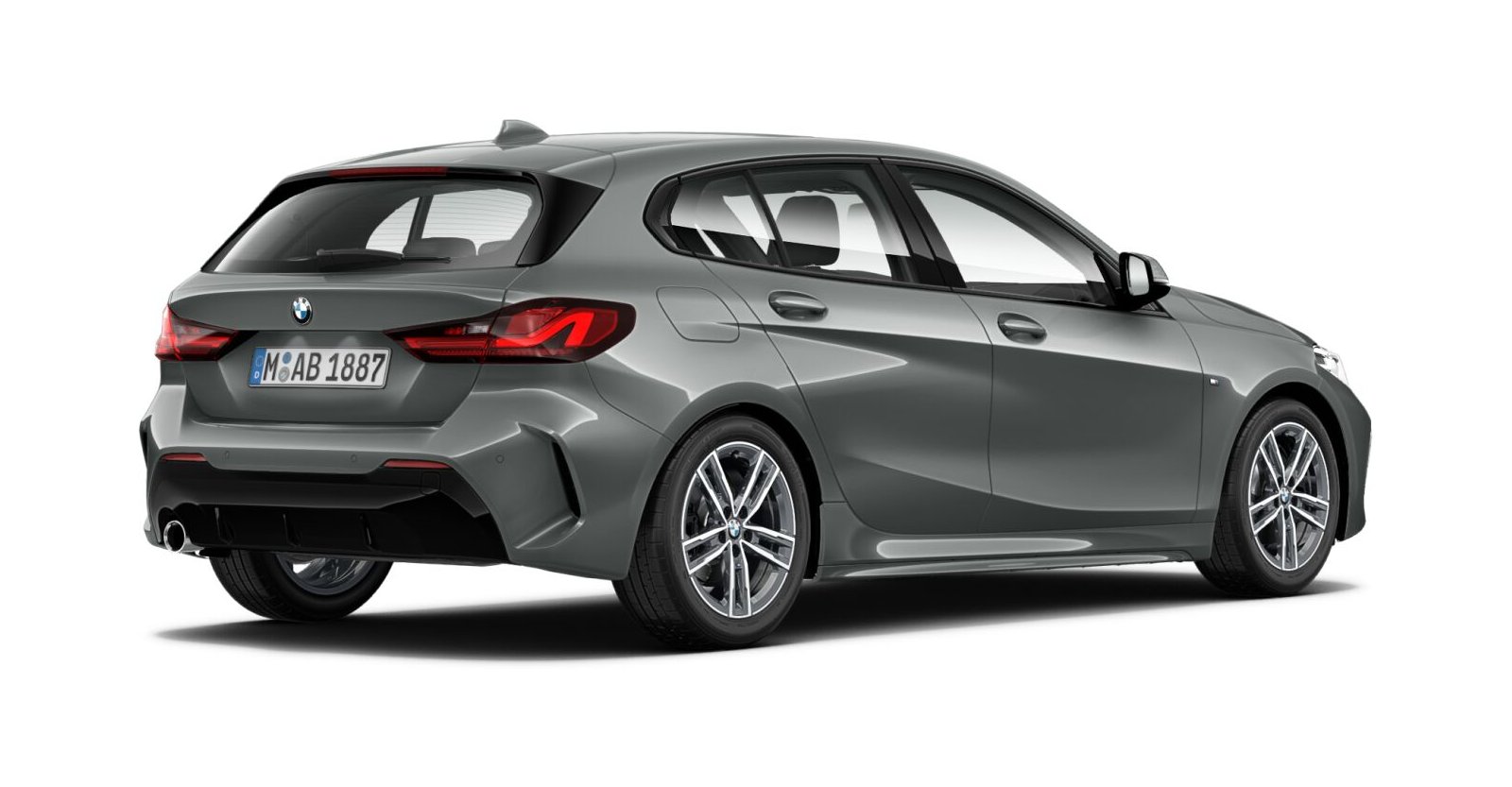 BMW BMW 1er in Grau von hinten BMW BMW 1er in Grau von hinten
