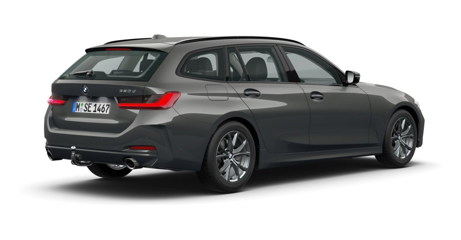 BMW BMW 3er in Grau von hinten BMW BMW 3er in Grau von hinten
