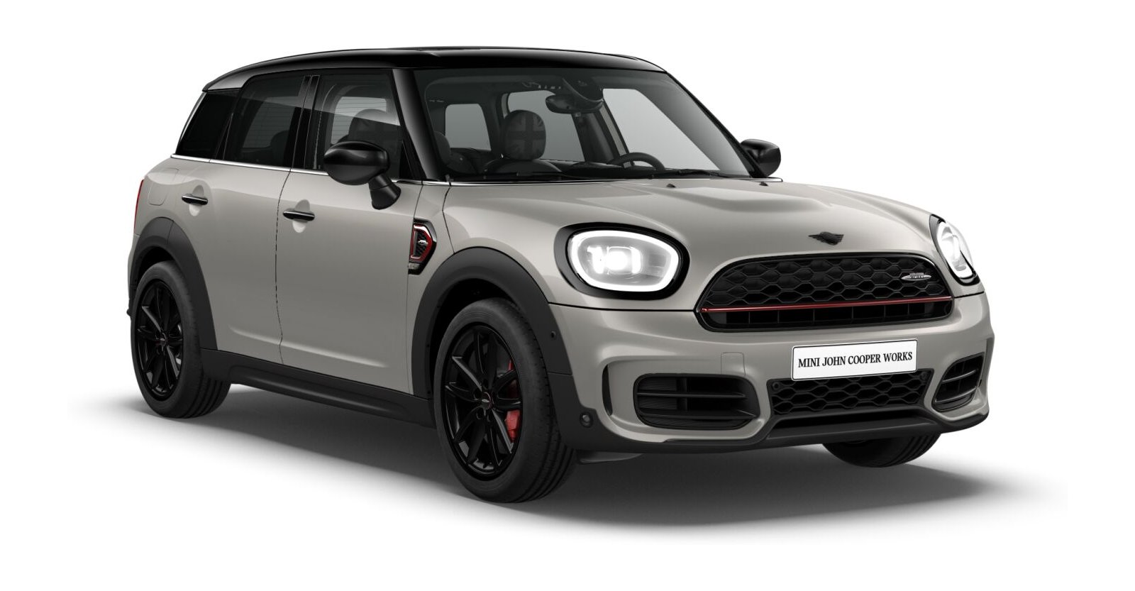 MINI JCW Countryman ALL4 in Silber von vorne MINI JCW Countryman ALL4 in Silber von vorne