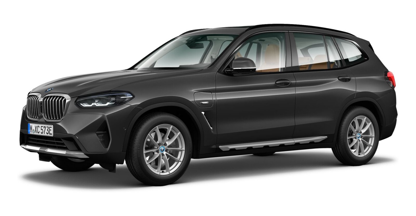 BMW X3 xDrive 30e in Grau von vorne BMW X3 xDrive 30e in Grau von vorne