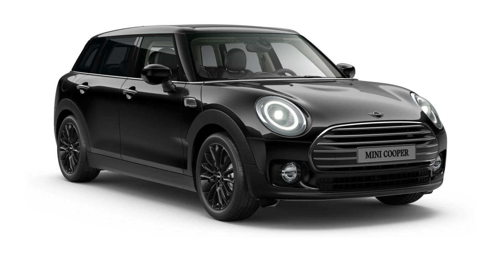 MINI Cooper Clubman in Schwarz von vorne