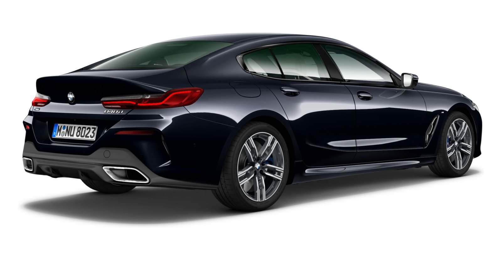 BMW BMW 8er in Schwarz von hinten BMW BMW 8er in Schwarz von hinten