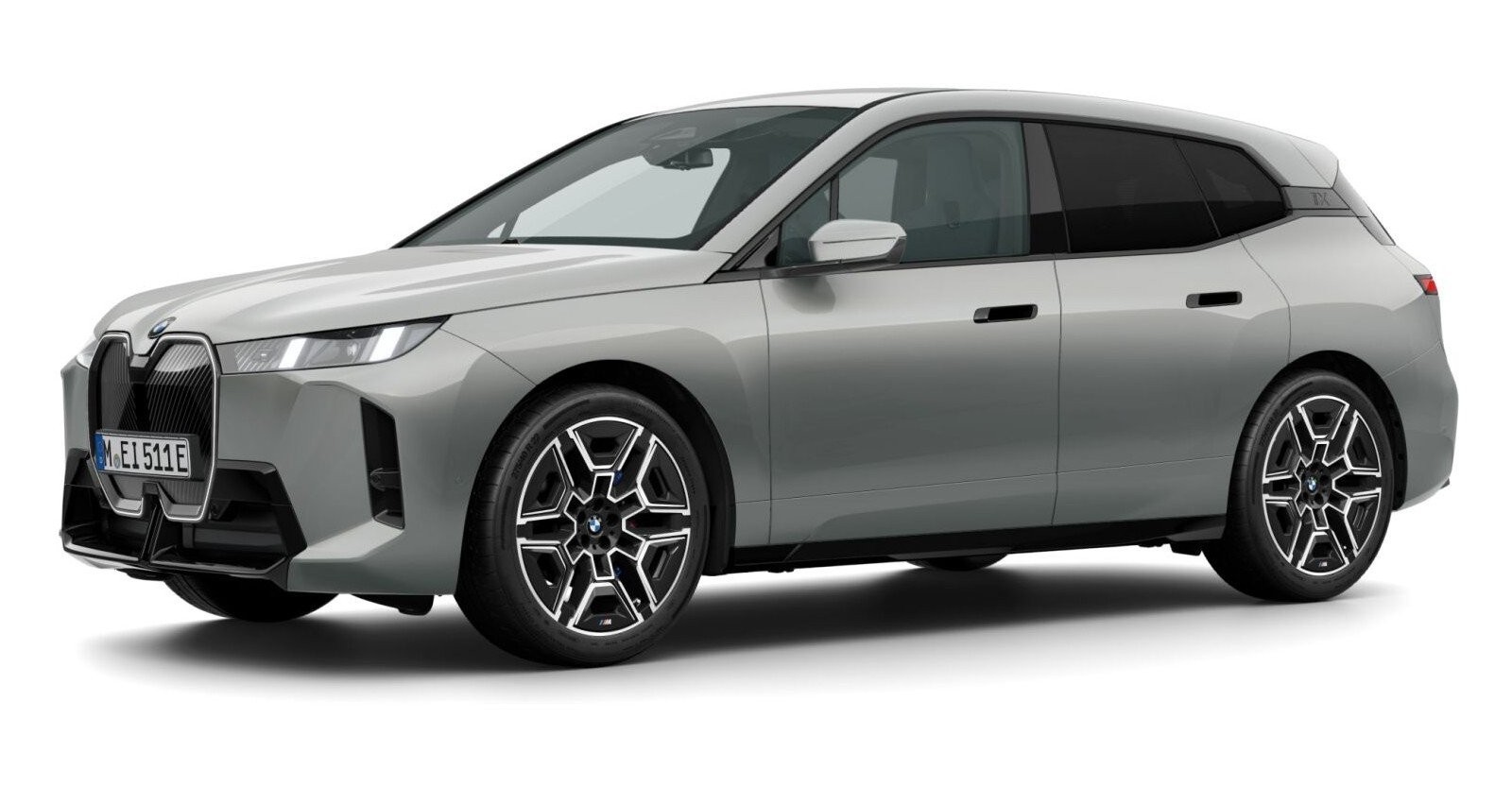 BMW iX xDrive45 in Grau von vorne BMW iX xDrive45 in Grau von vorne
