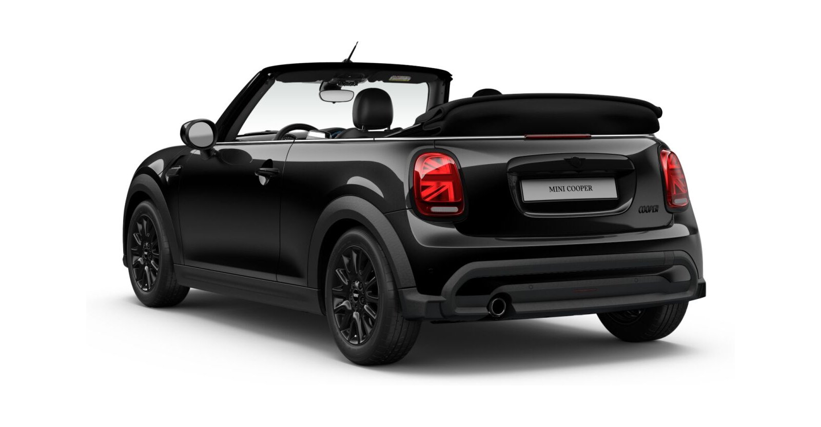 MINI MINI Cabrio in Schwarz von hinten