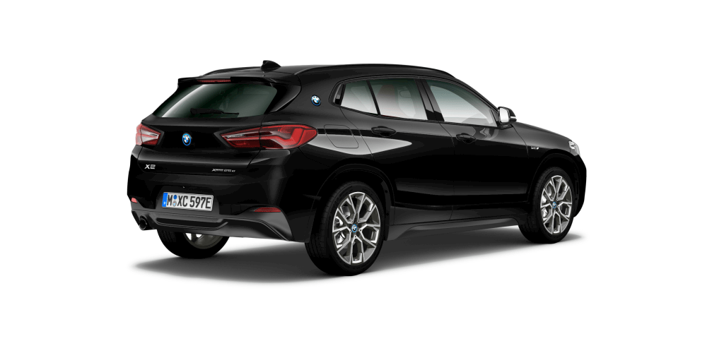 BMW BMW X in Schwarz von hinten