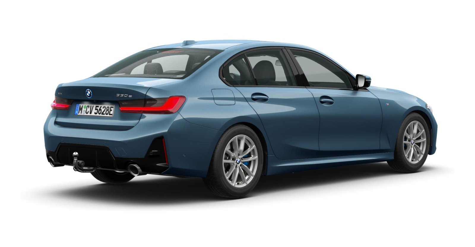 BMW BMW 3er in Blau von hinten BMW BMW 3er in Blau von hinten