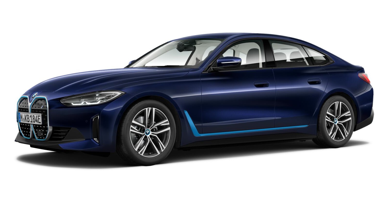 BMW BMW I in Blau von vorne BMW BMW I in Blau von vorne