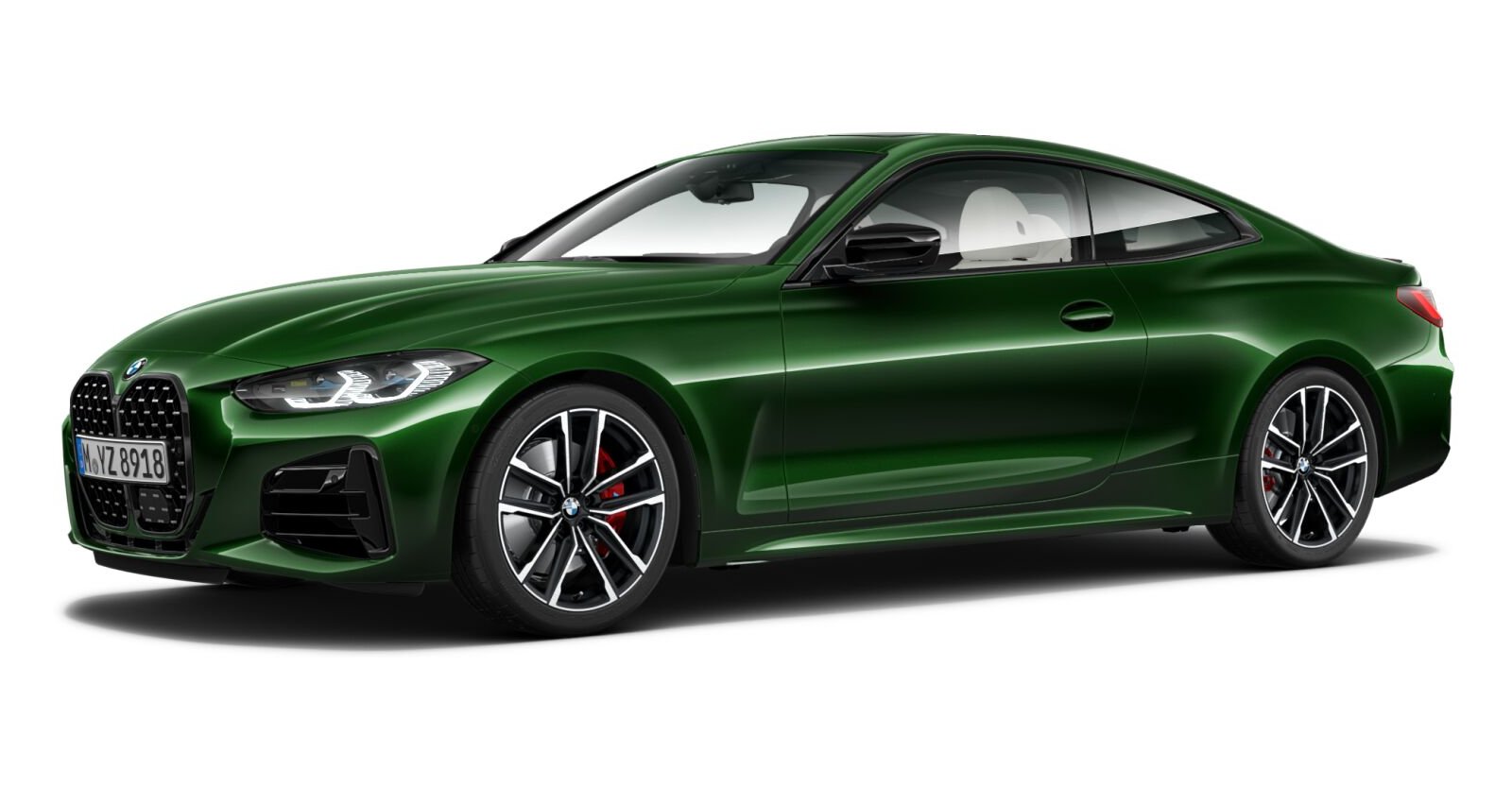 BMW M440i xDrive Coupé in Grün von vorne BMW M440i xDrive Coupé in Grün von vorne