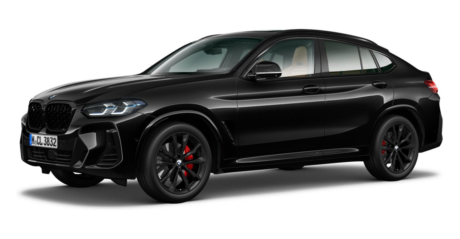 BMW X4 xDrive30d in Schwarz von vorne BMW X4 xDrive30d in Schwarz von vorne