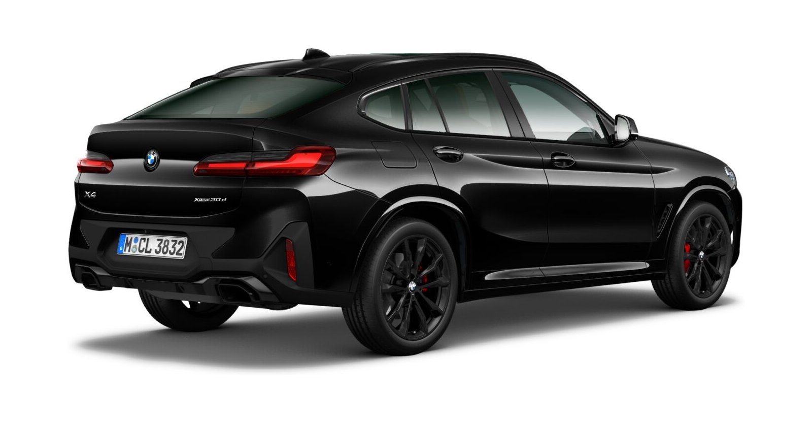 BMW BMW X in Schwarz von hinten