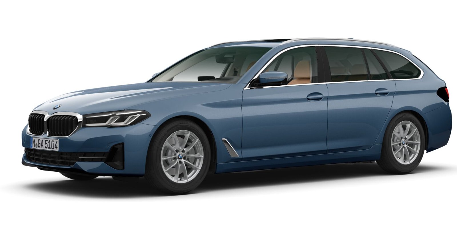 BMW BMW 5er in Blau von vorne BMW BMW 5er in Blau von vorne