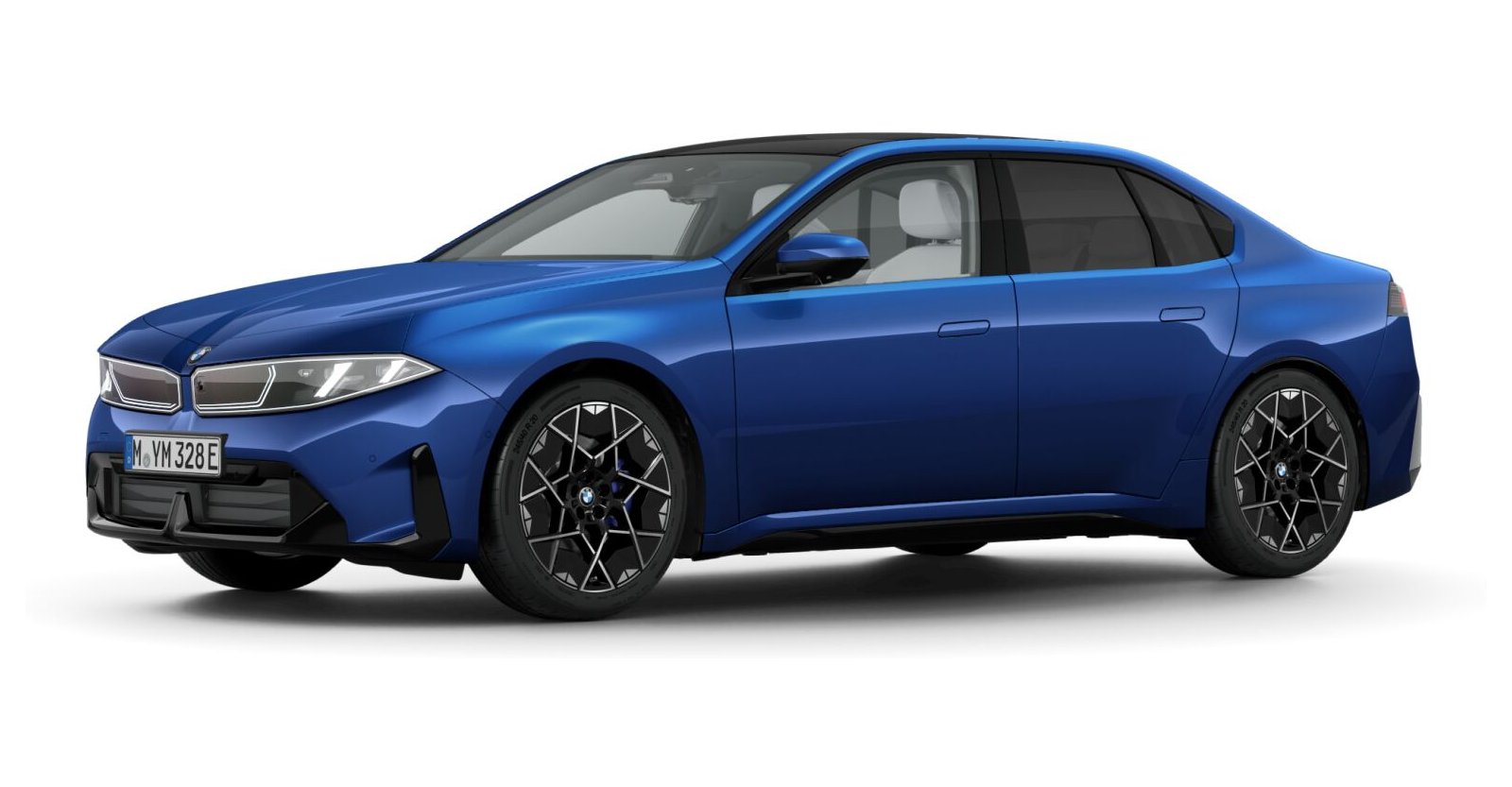 BMW i3 50 xDrive in Blau von vorne
