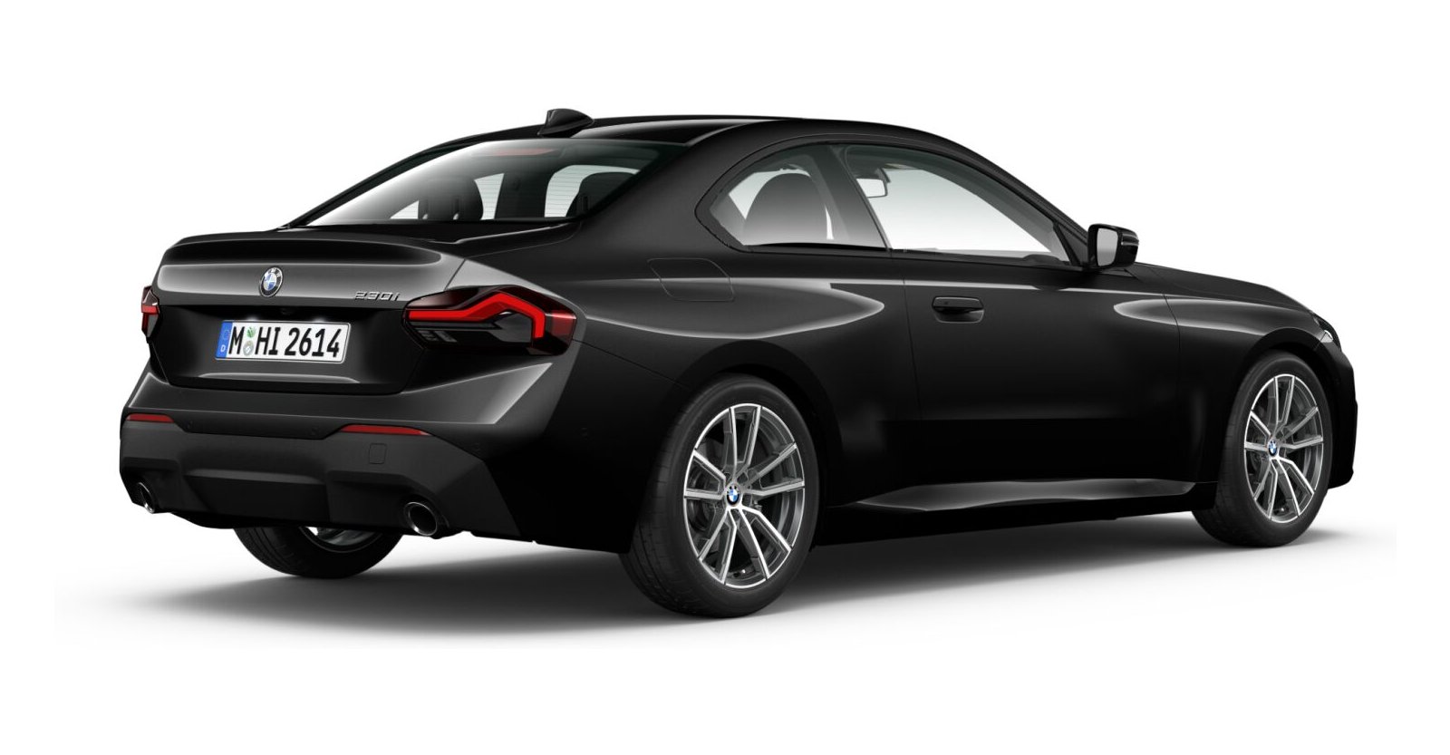 BMW BMW 2er in Schwarz von hinten BMW BMW 2er in Schwarz von hinten