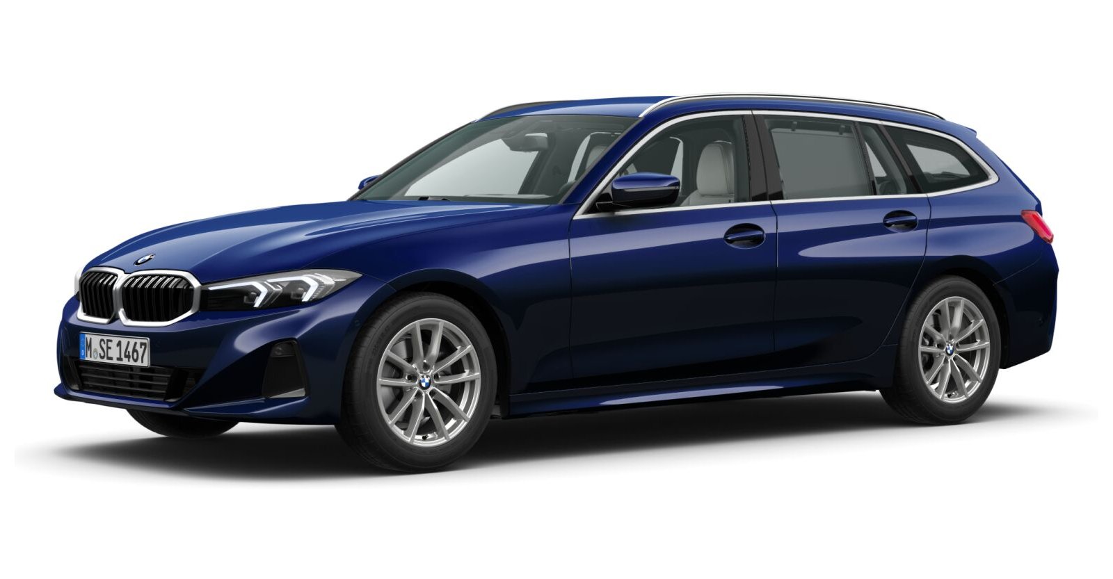 BMW BMW 3er in Blau von vorne BMW BMW 3er in Blau von vorne