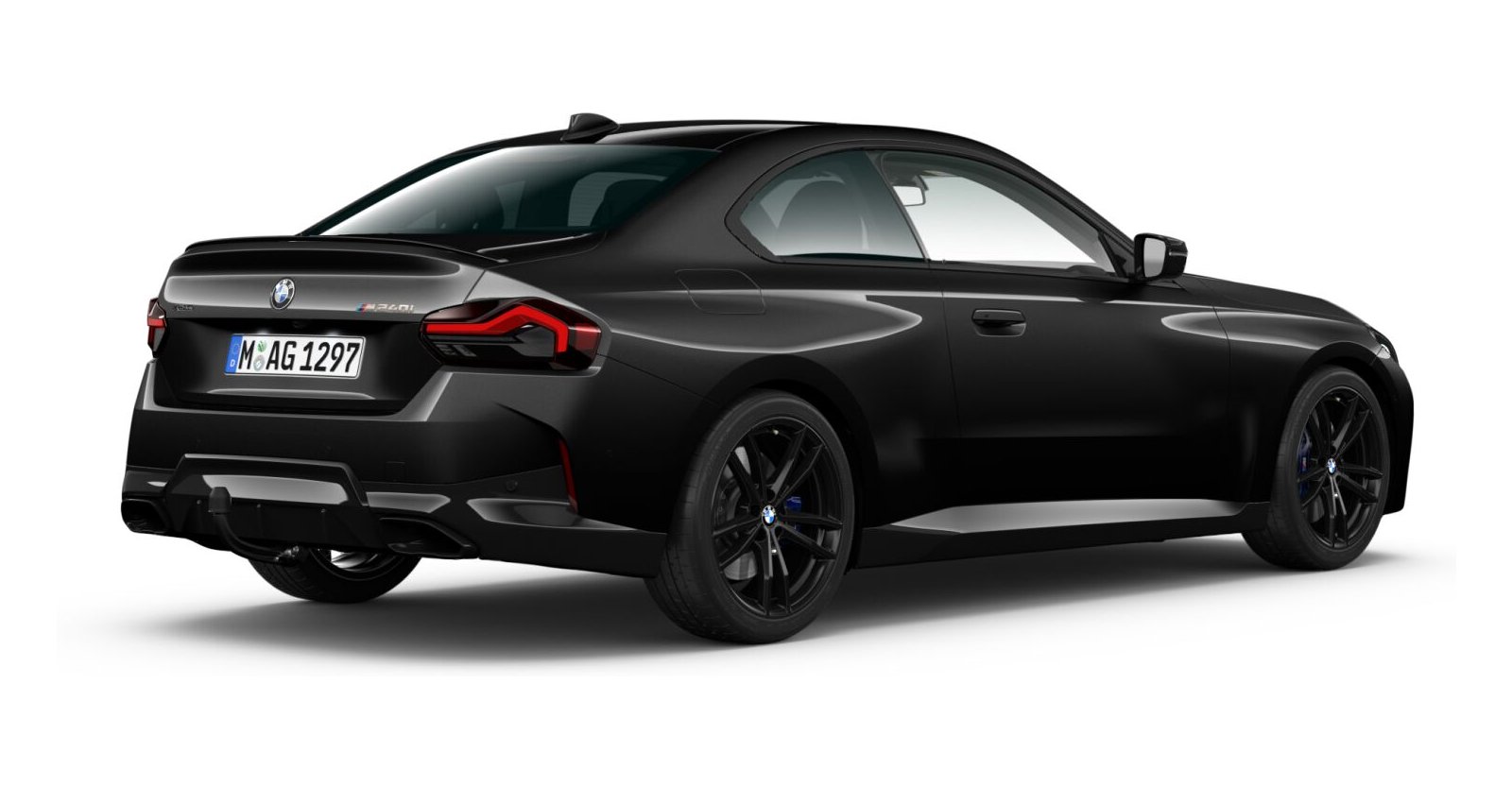BMW BMW 2er in Schwarz von hinten BMW BMW 2er in Schwarz von hinten