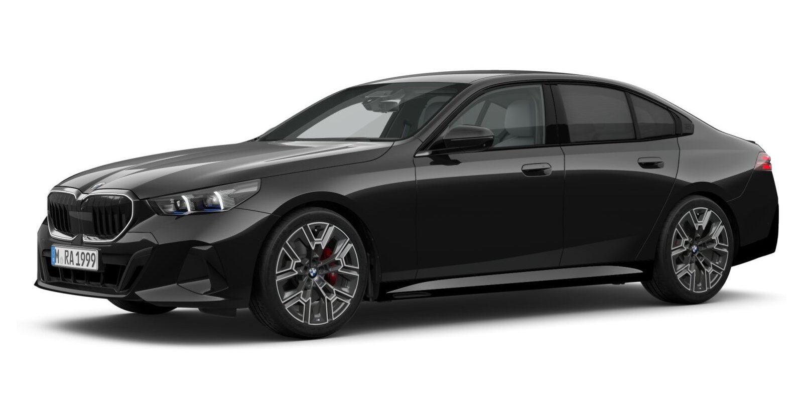 BMW BMW 5er in Schwarz von vorne