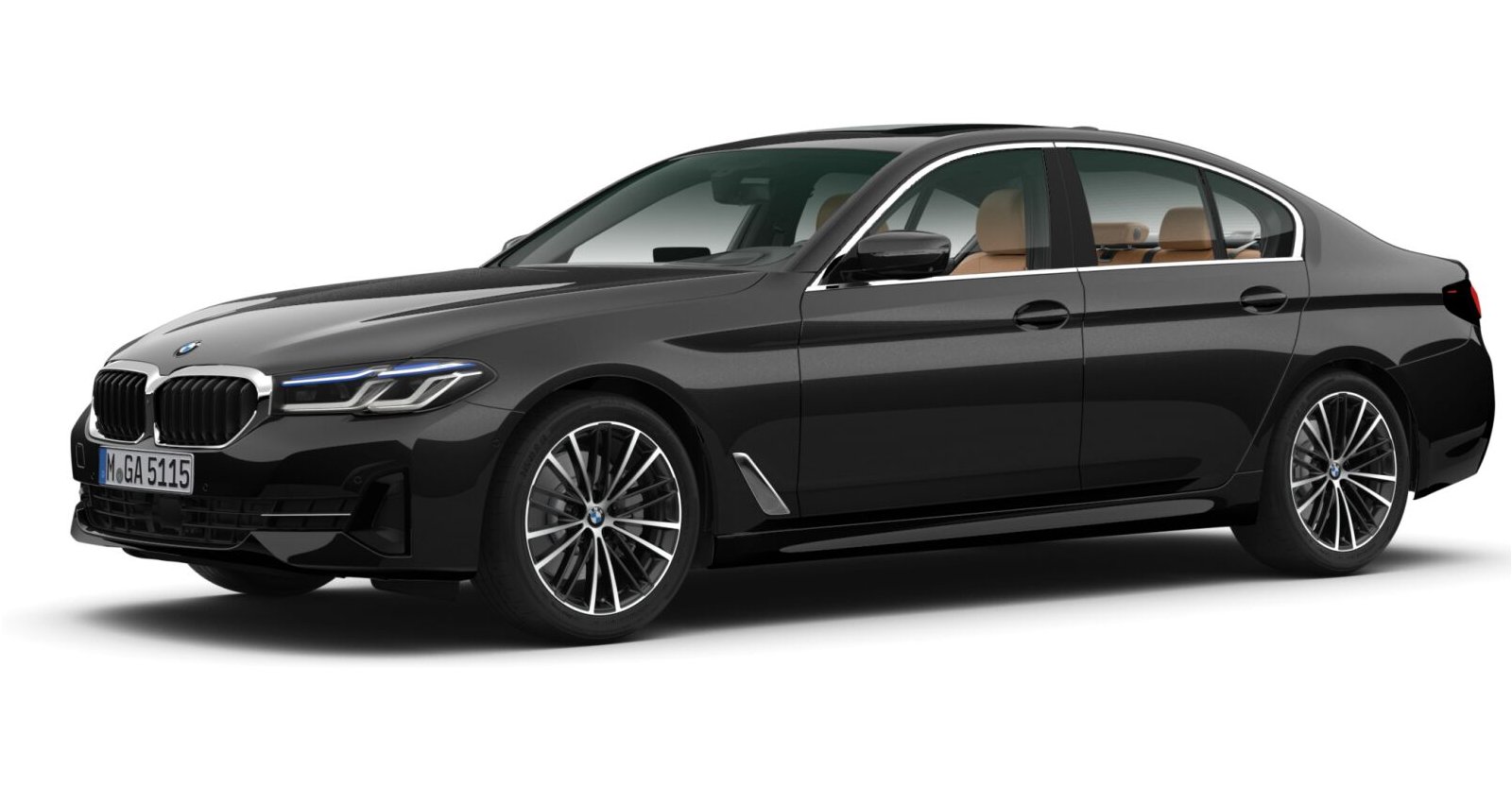 BMW BMW 5er in Schwarz von vorne BMW BMW 5er in Schwarz von vorne