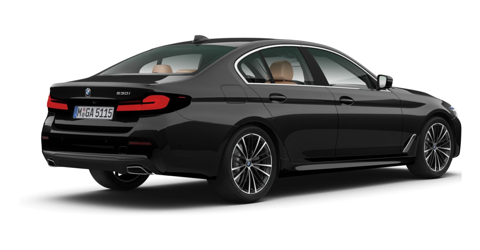BMW BMW 5er in Schwarz von hinten BMW BMW 5er in Schwarz von hinten