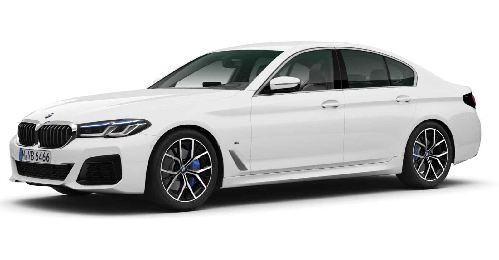 BMW 530i Limousine in Weiß von vorne BMW 530i Limousine in Weiß von vorne