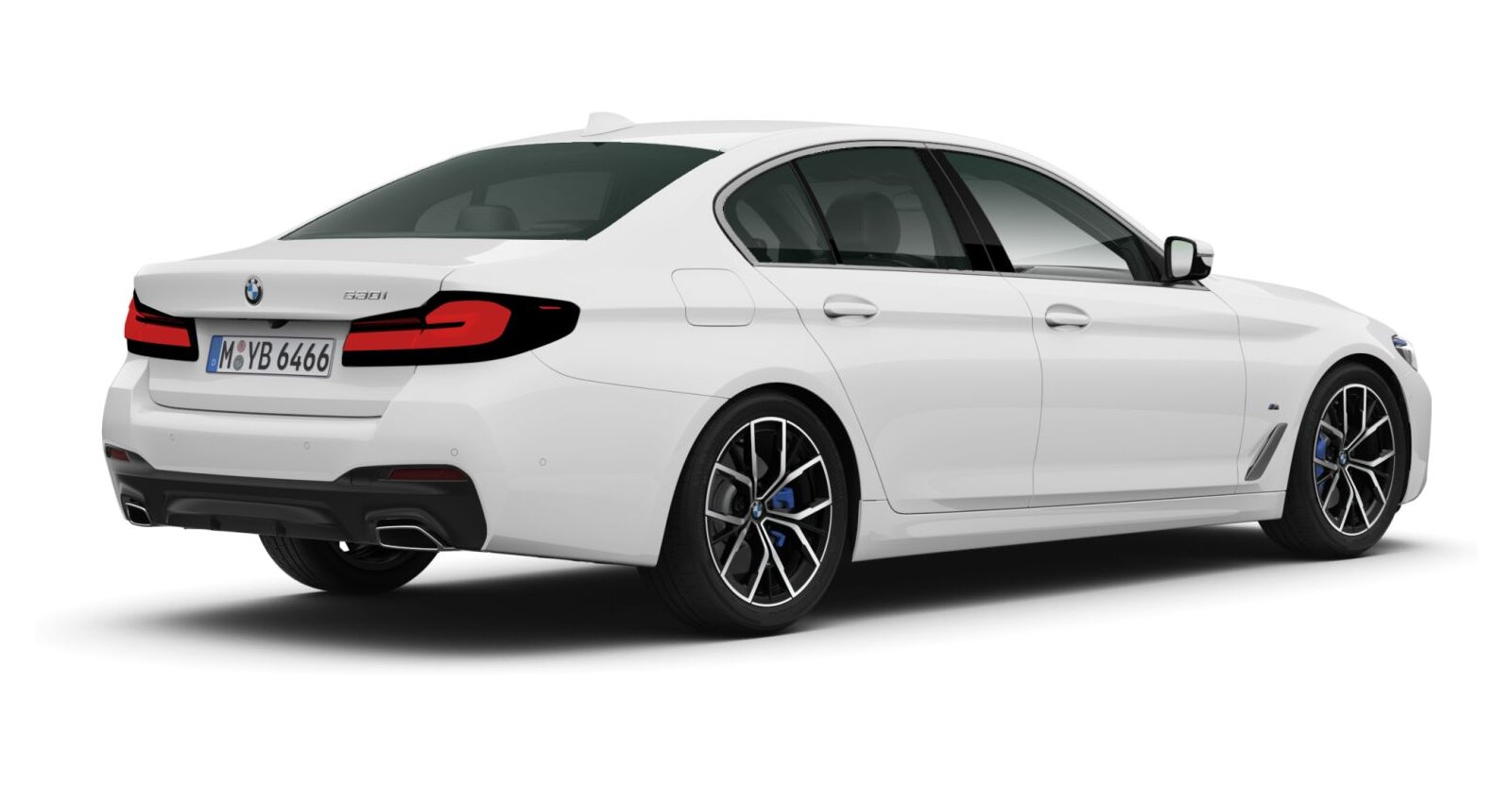 BMW BMW 5er in Weiß von hinten BMW BMW 5er in Weiß von hinten