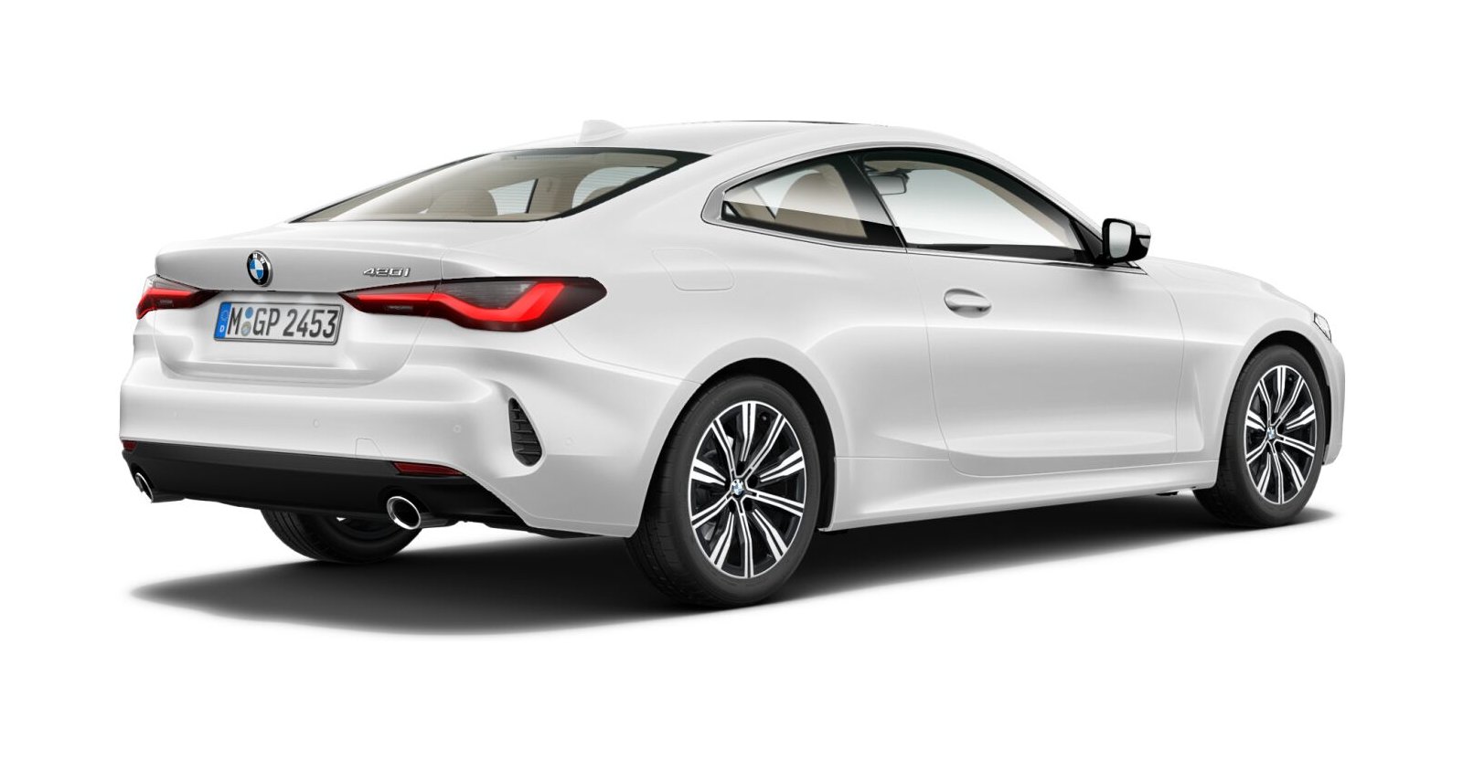 BMW BMW 4er in Weiß von hinten BMW BMW 4er in Weiß von hinten