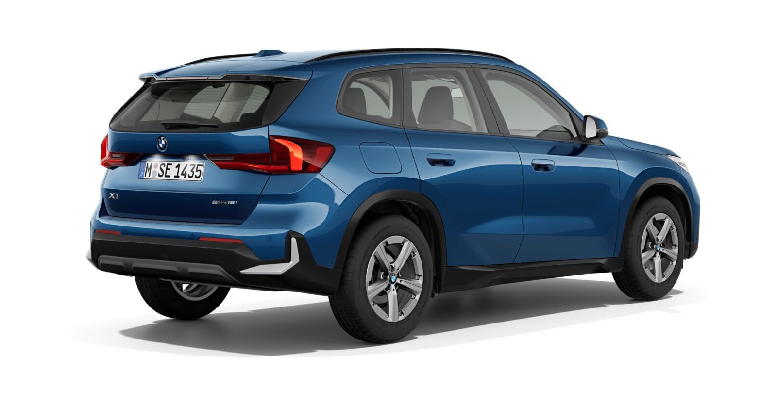 BMW BMW X in Blau von hinten BMW BMW X in Blau von hinten