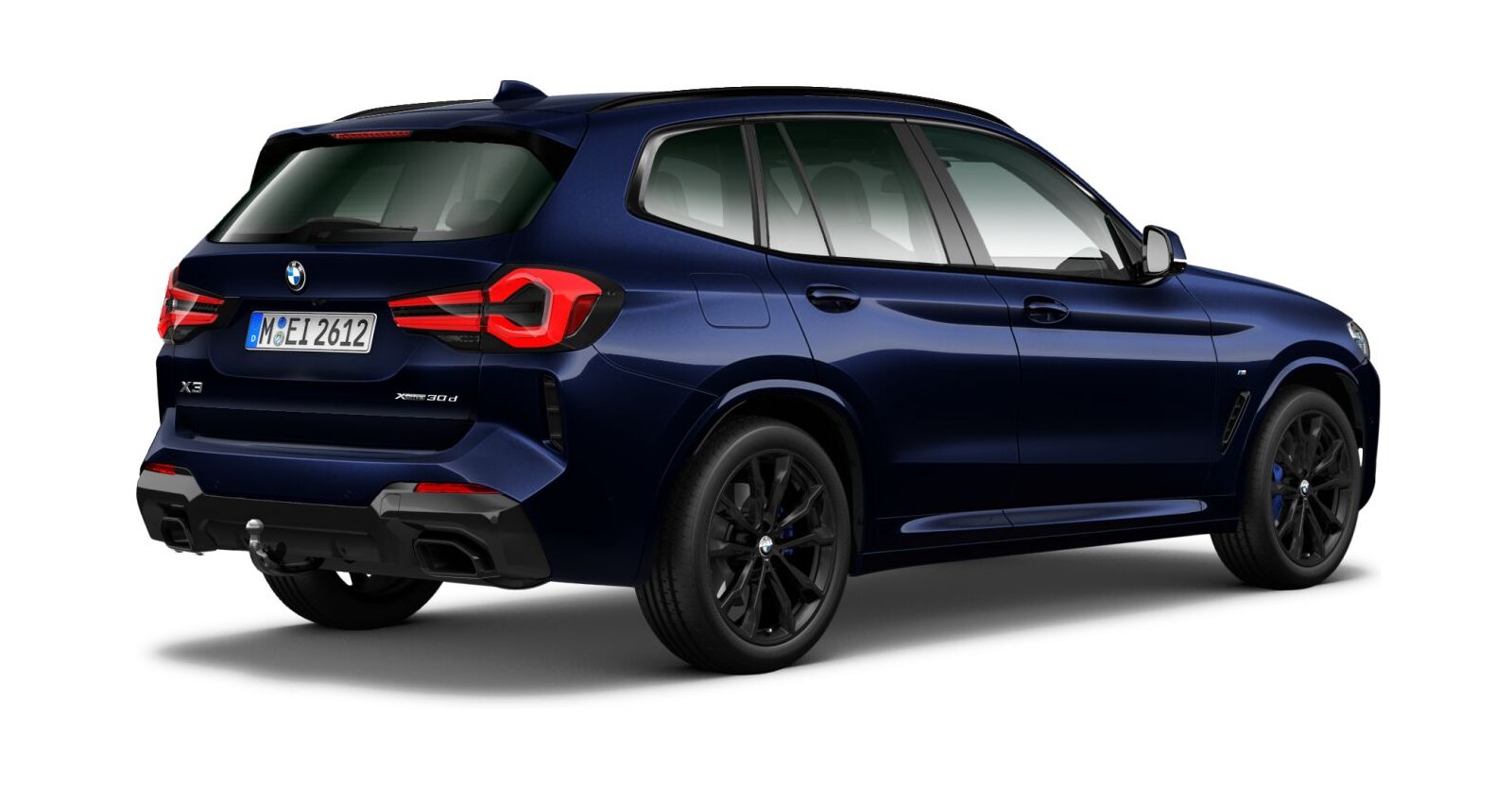 BMW BMW X in Blau von hinten BMW BMW X in Blau von hinten