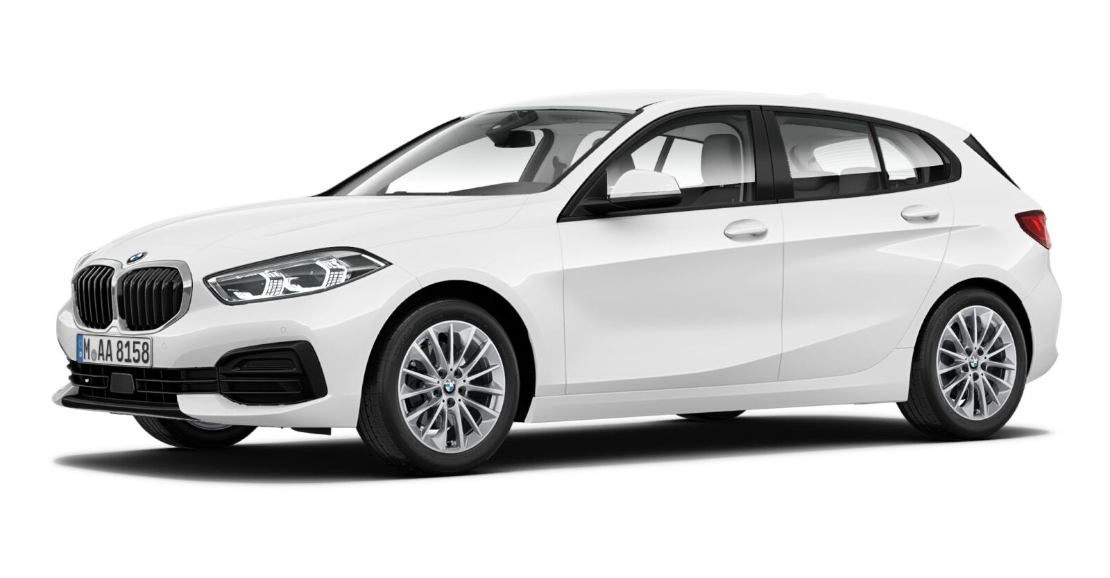 BMW 120i in Weiß von vorne BMW 120i in Weiß von vorne