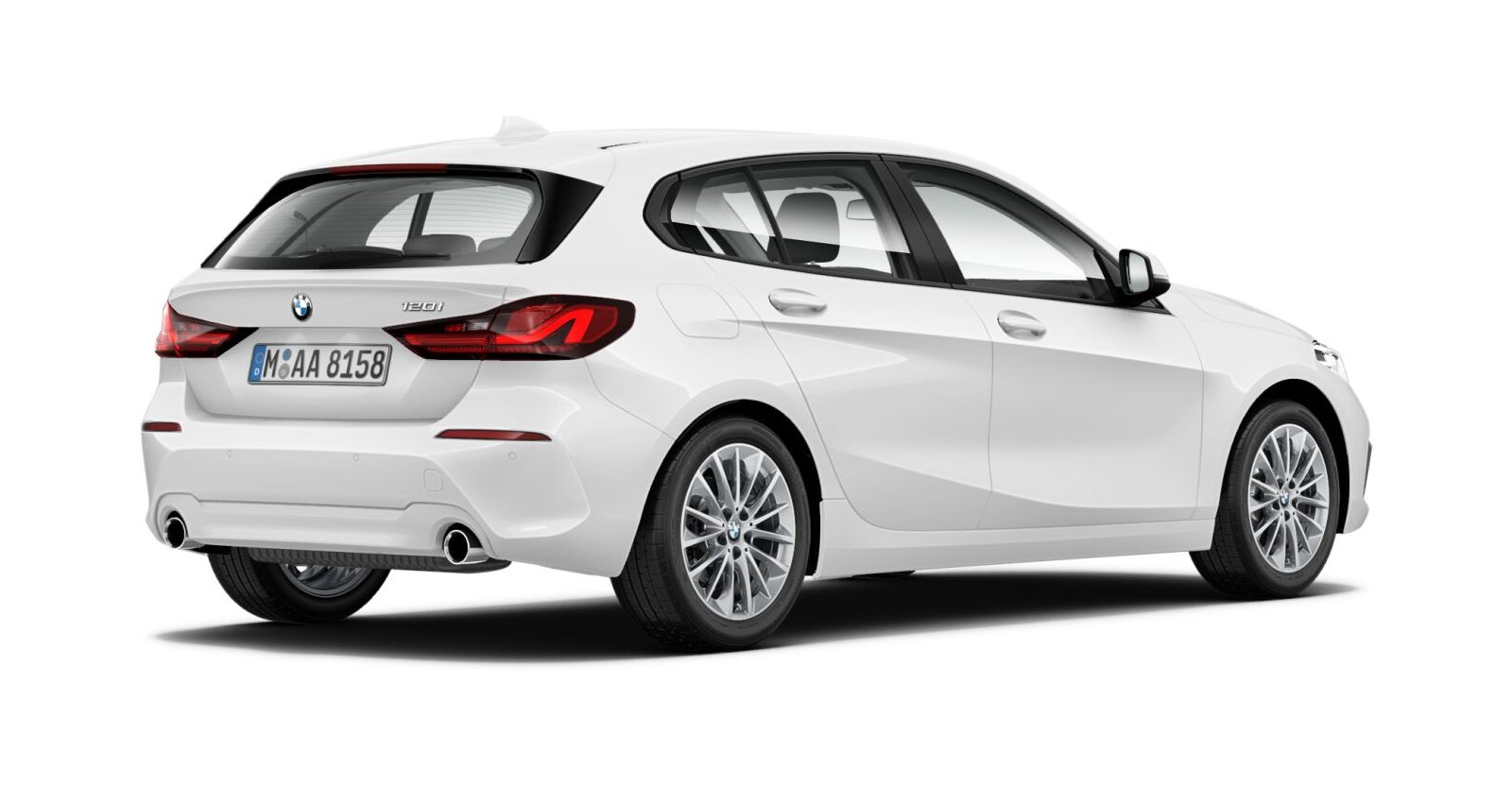BMW BMW 1er in Weiß von hinten