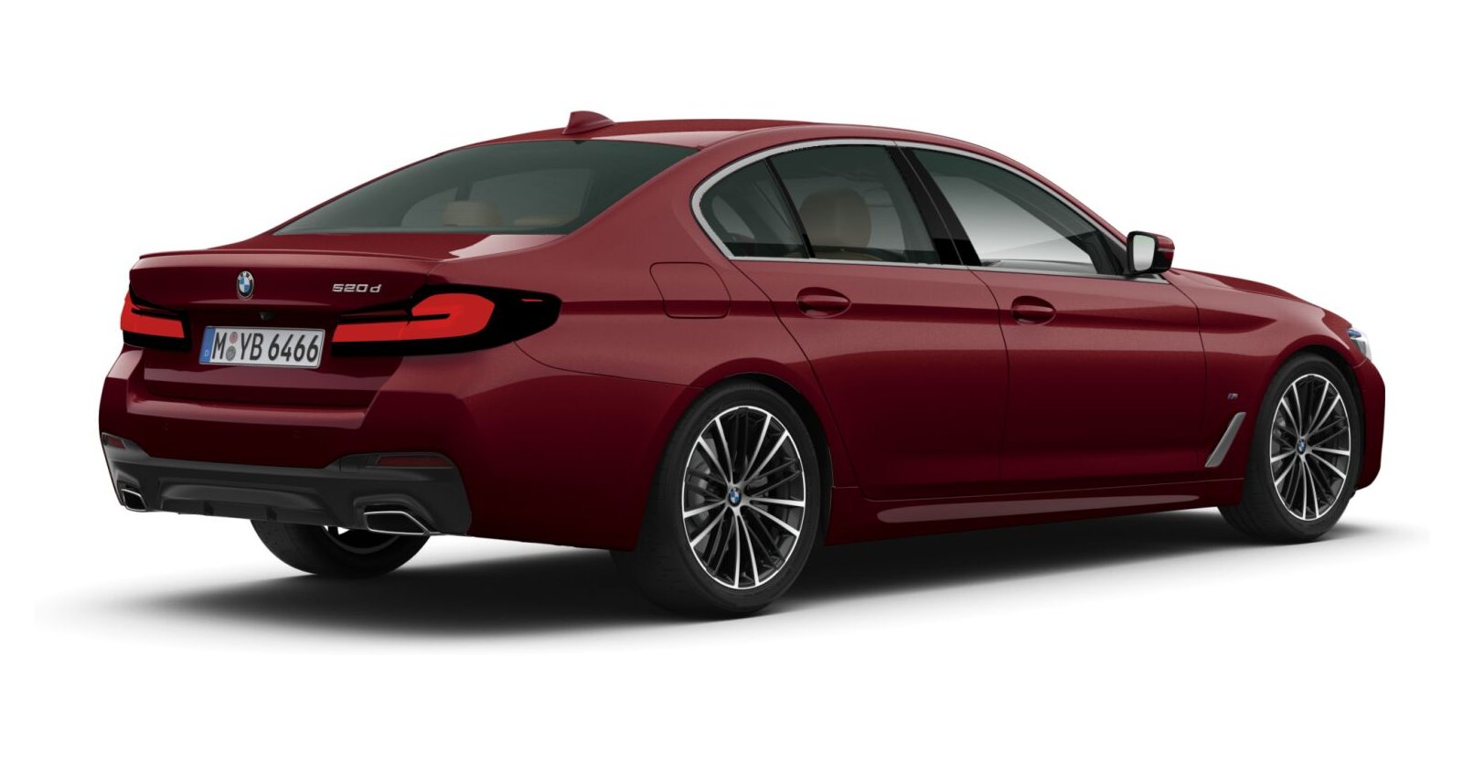 BMW BMW 5er in Rot von hinten BMW BMW 5er in Rot von hinten