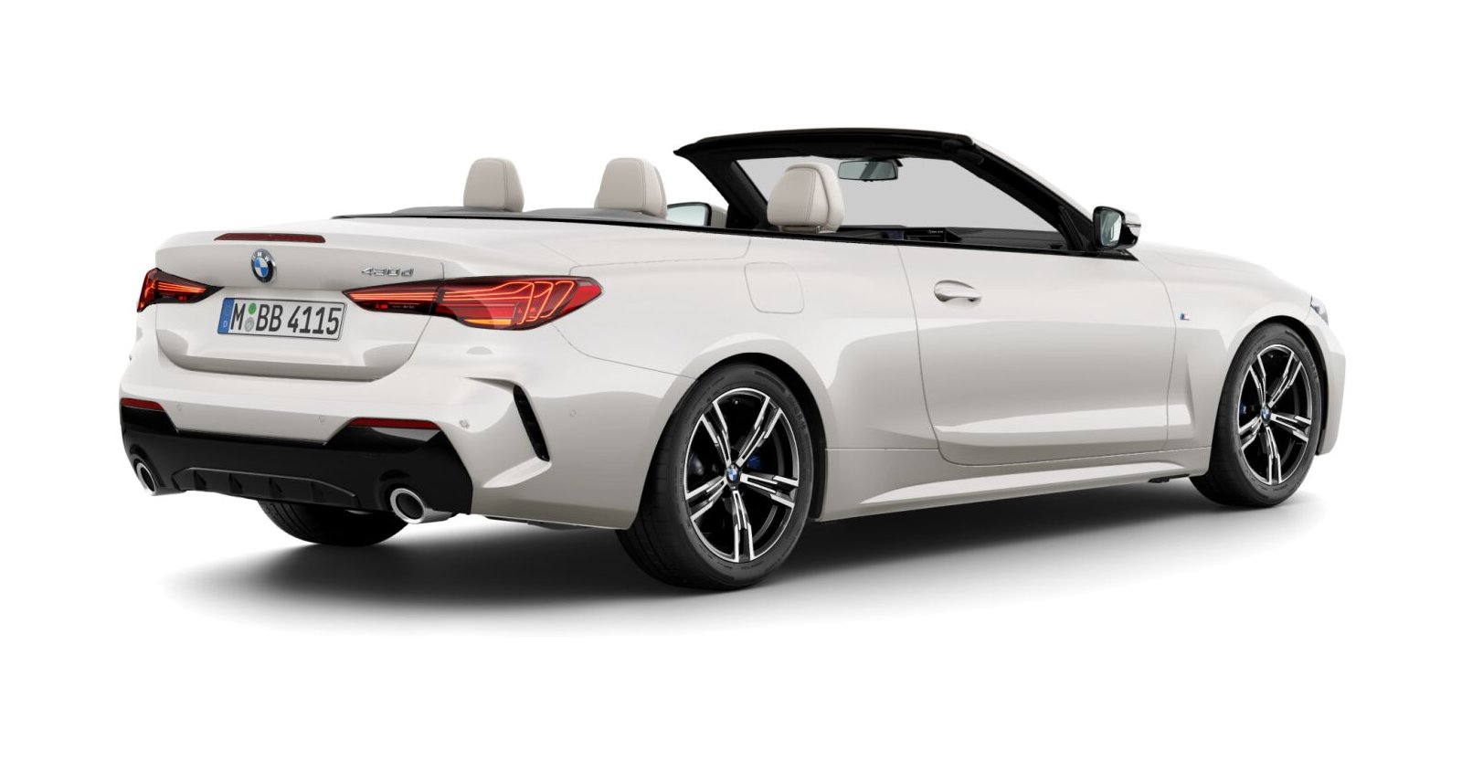 BMW BMW 4er in Weiß von hinten BMW BMW 4er in Weiß von hinten