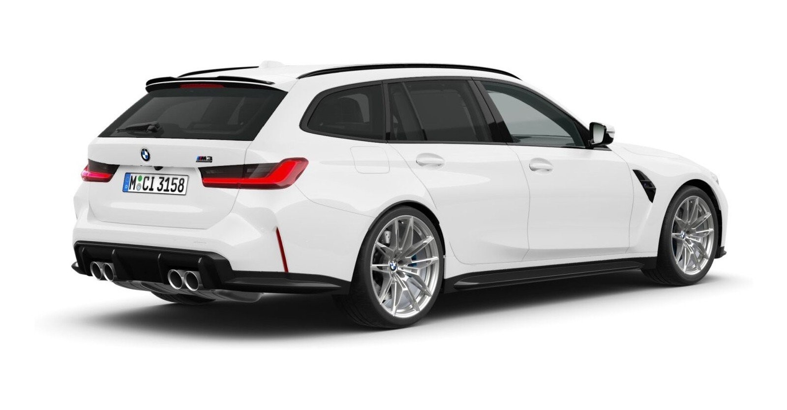 BMW BMW M in Weiß von hinten BMW BMW M in Weiß von hinten