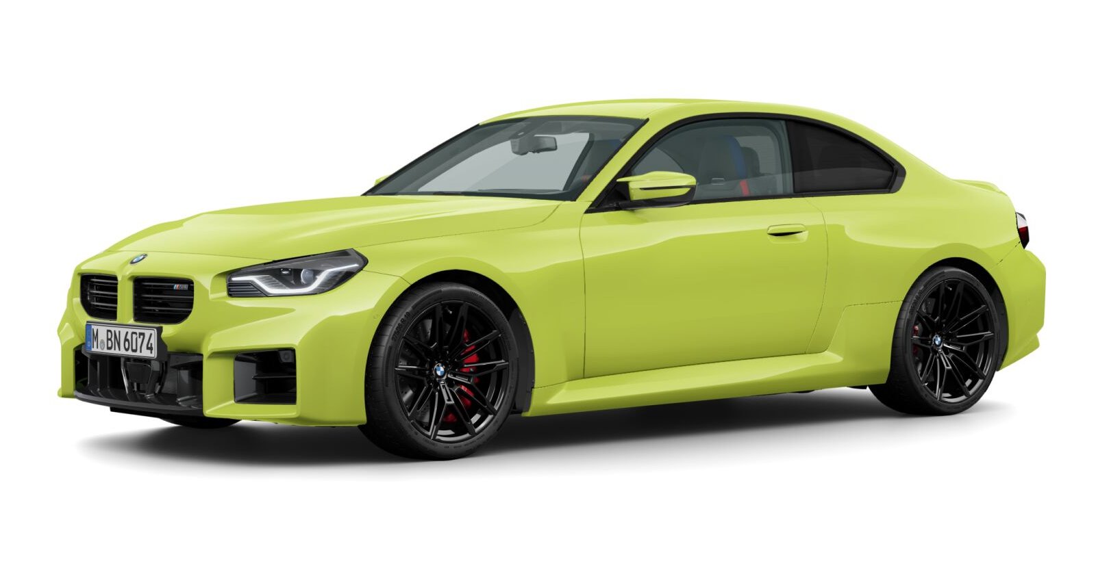 BMW M2 Coupé in Gelb von vorne BMW M2 Coupé in Gelb von vorne