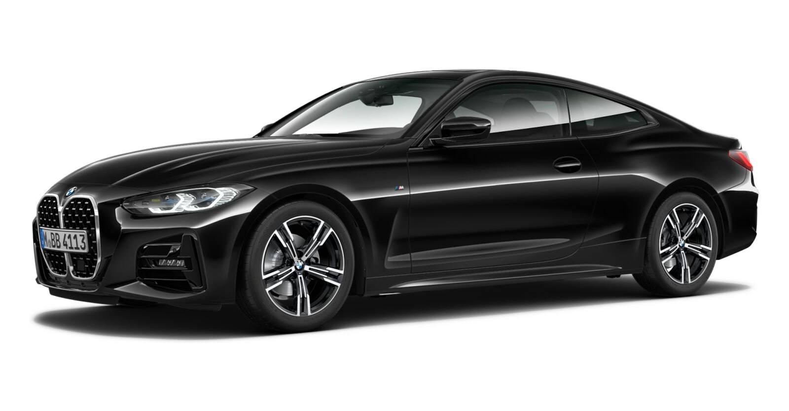 BMW 430i xDrive Coupé in Schwarz von vorne BMW 430i xDrive Coupé in Schwarz von vorne