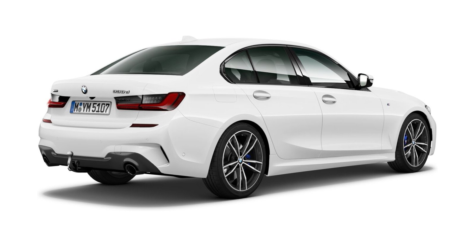 BMW BMW 3er in Weiß von hinten BMW BMW 3er in Weiß von hinten