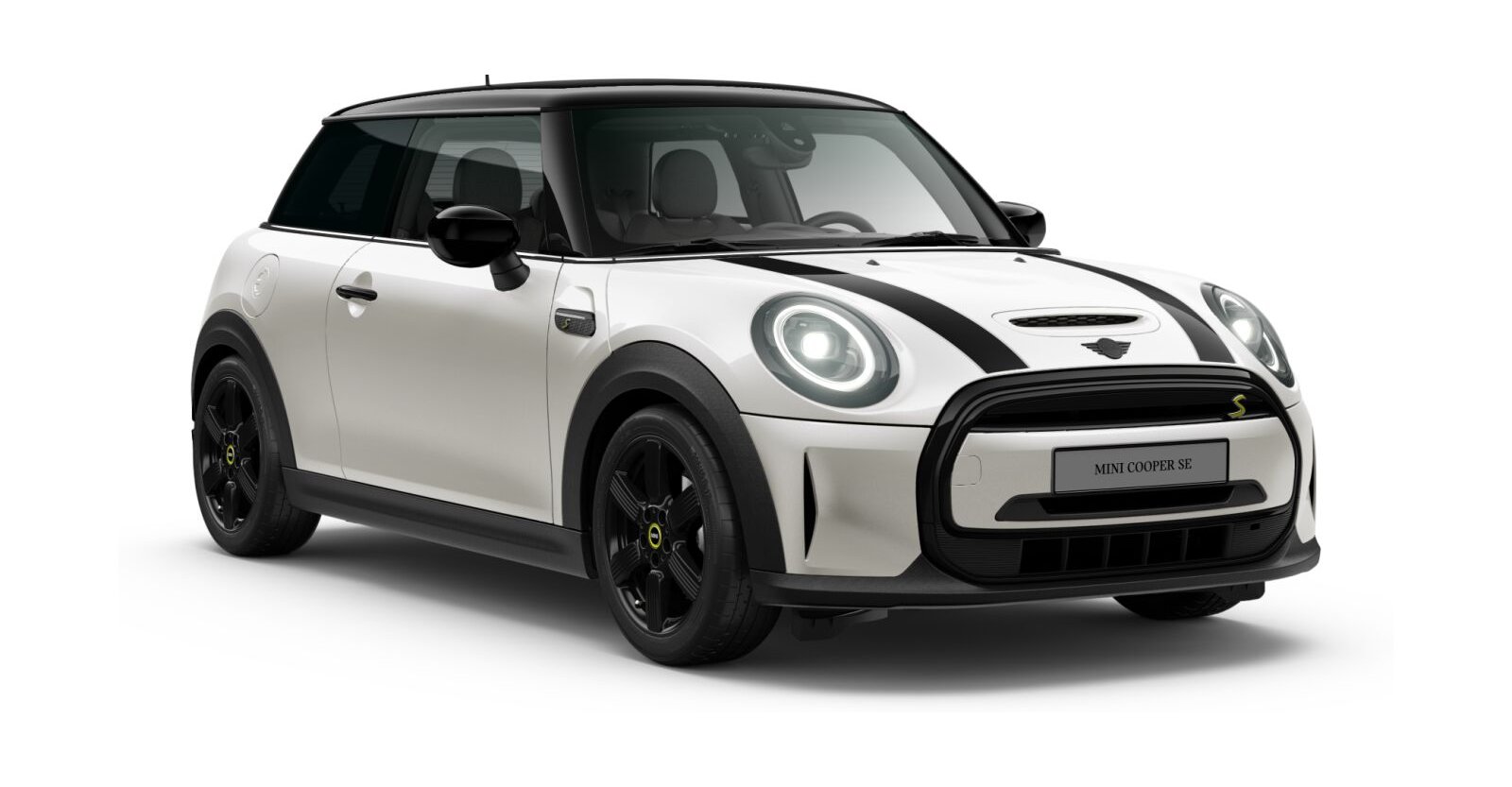 MINI Cooper SE in Weiß von vorne MINI Cooper SE in Weiß von vorne