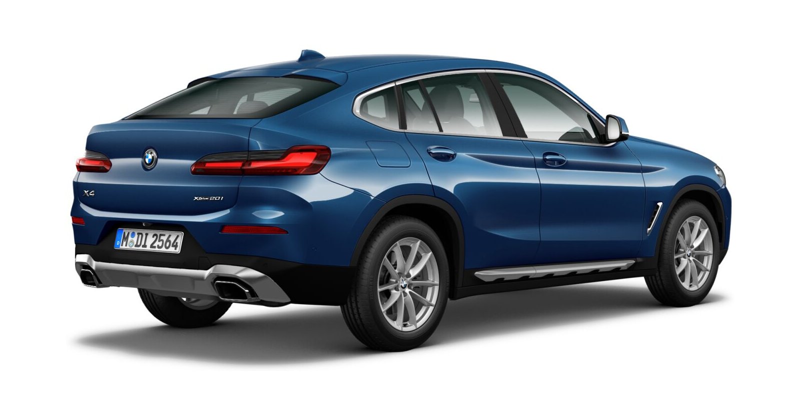 BMW BMW X in Blau von hinten BMW BMW X in Blau von hinten