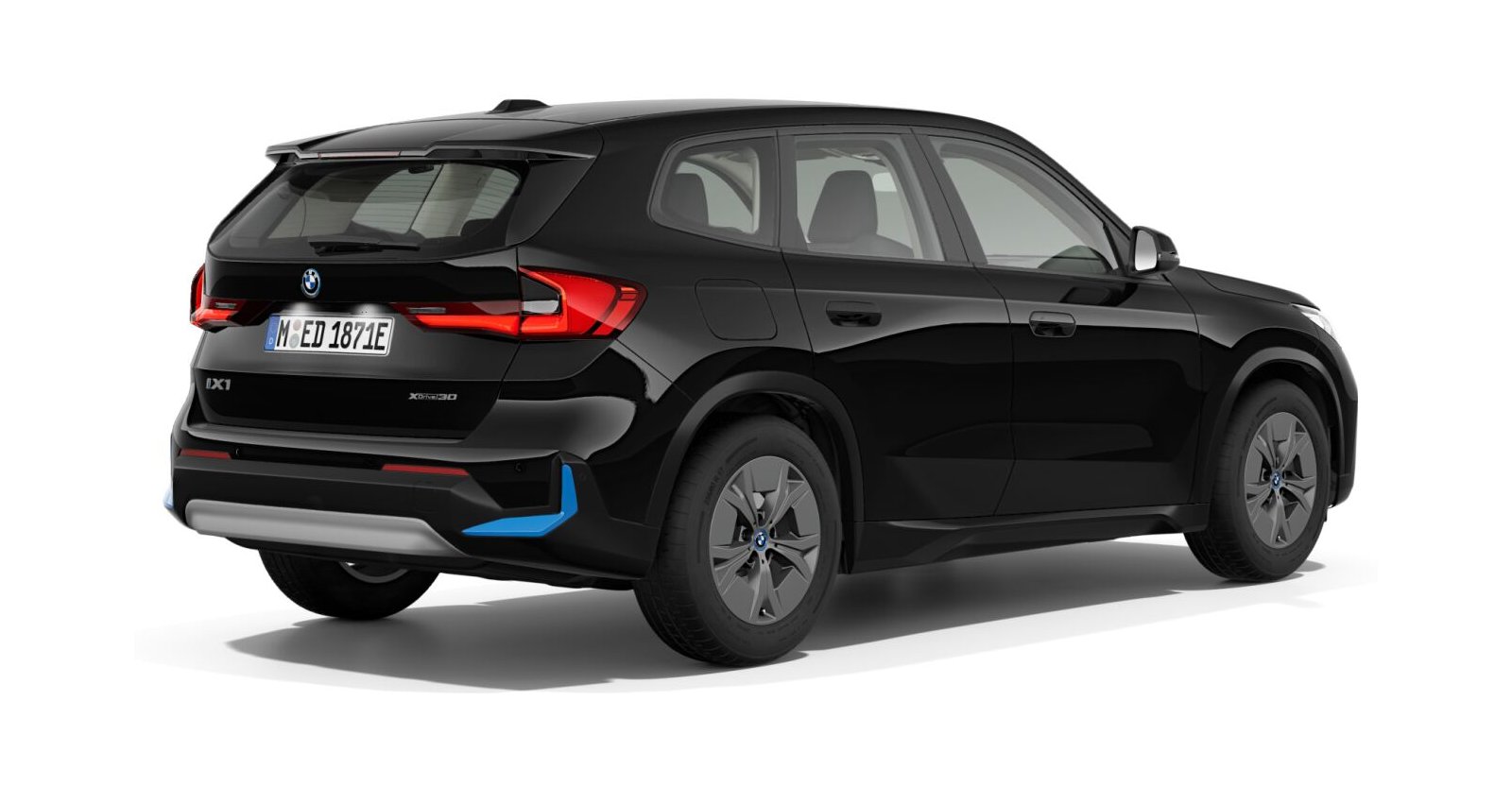 BMW BMW I in Schwarz von hinten