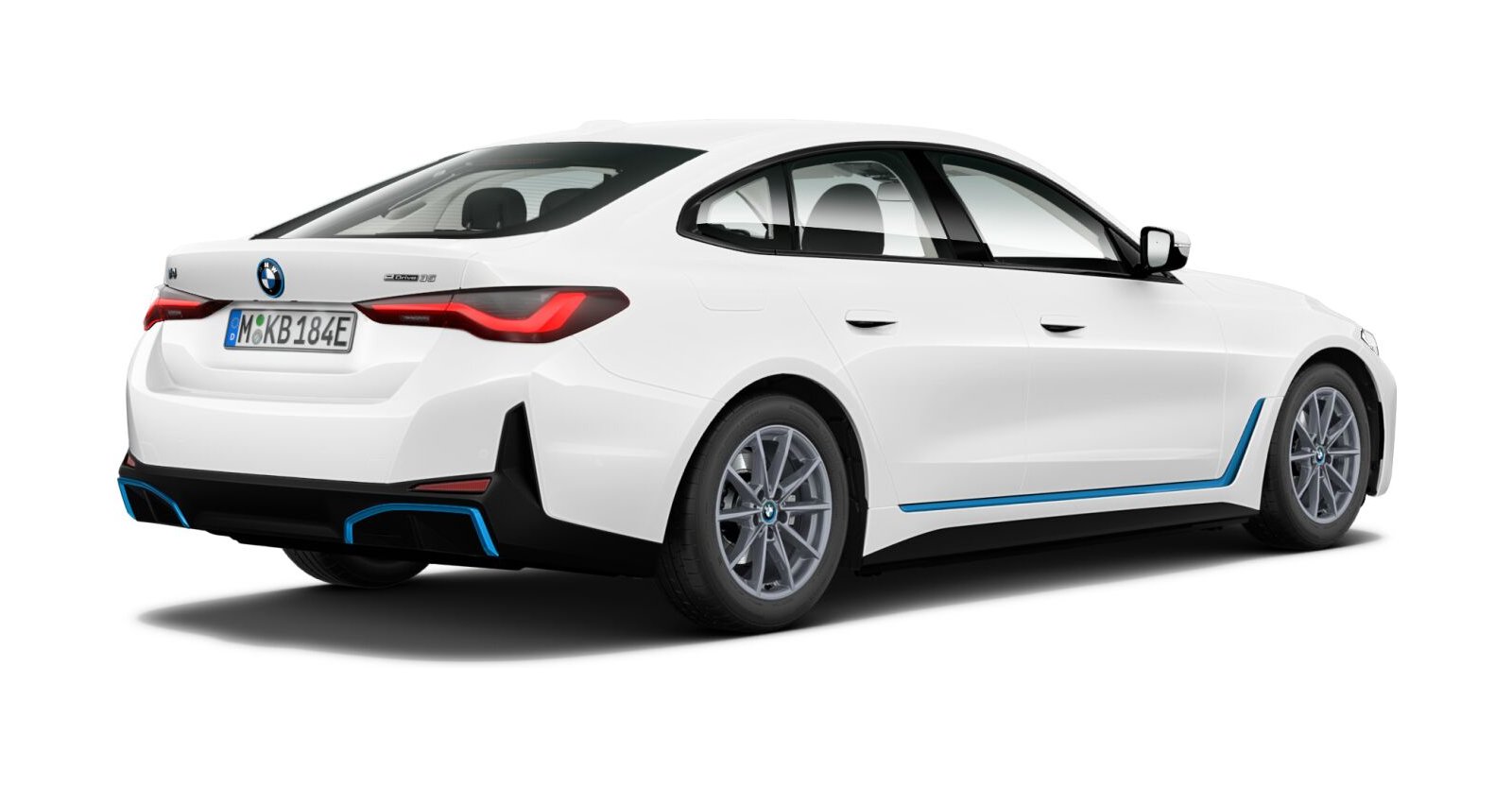 BMW BMW I in Weiß von hinten BMW BMW I in Weiß von hinten