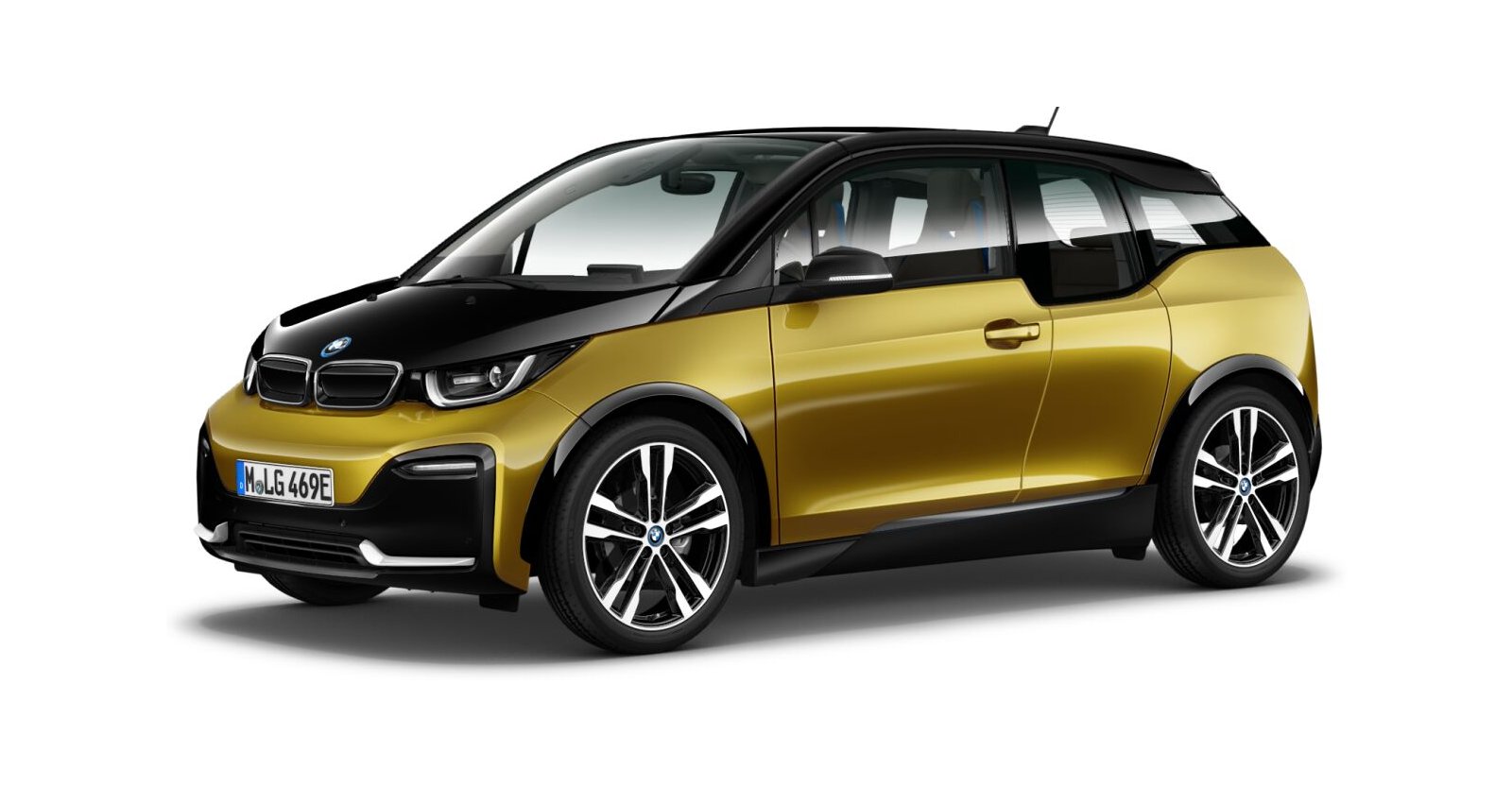 BMW BMW I in Gold von vorne BMW BMW I in Gold von vorne